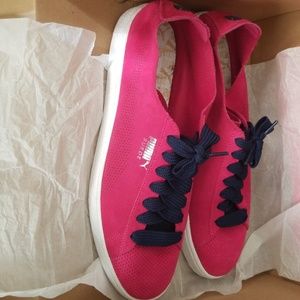 puma suede deconstruct beetroot purple